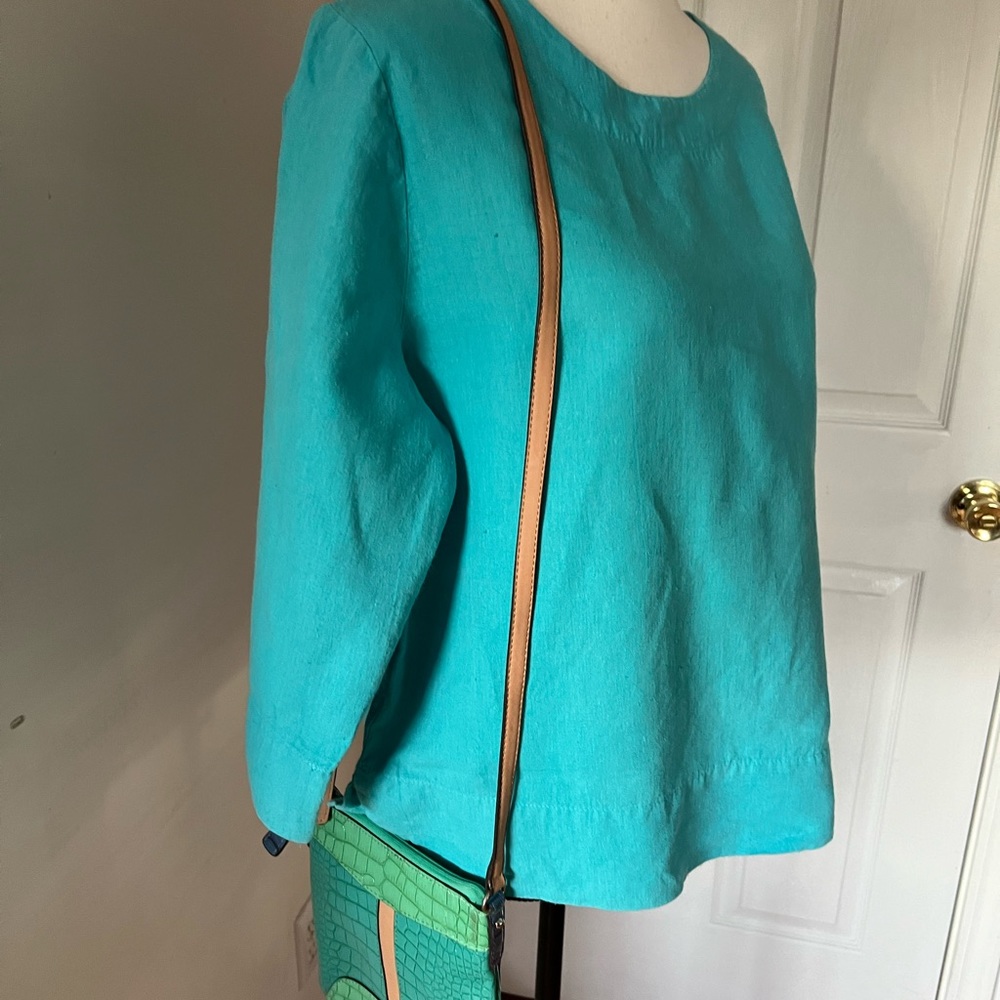 RARE Guess Vintage Los Angeles Crossbody Handbag Bag 1981 Croc - Picture 13 of 13